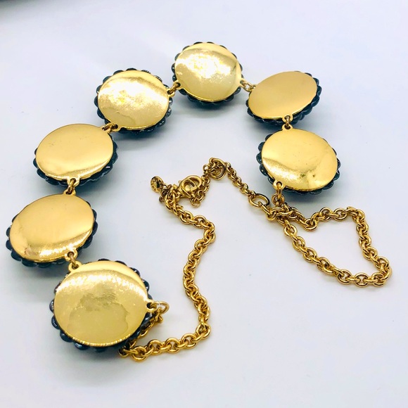 Vintage Ann Taylor Statement Blue Necklace - Picture 2 of 12